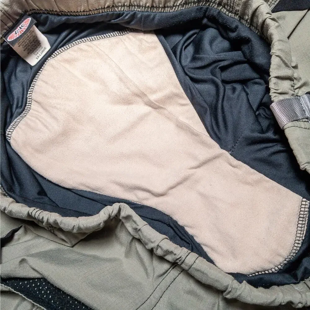 Zoic Men's 2XL Mountain Bike Cargo Shorts Ripstop Nylon Elastic Waist Beige